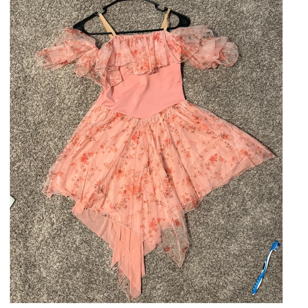 Revolution Dancewear Size SA These Are The Days Pink Floral Lyrical Costume